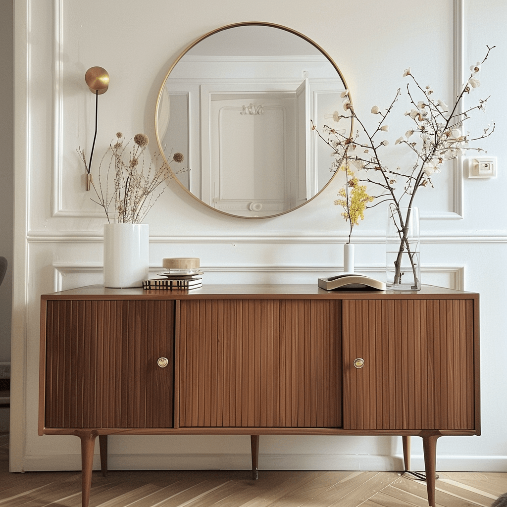How to Place a Mirror Above a Sideboard?