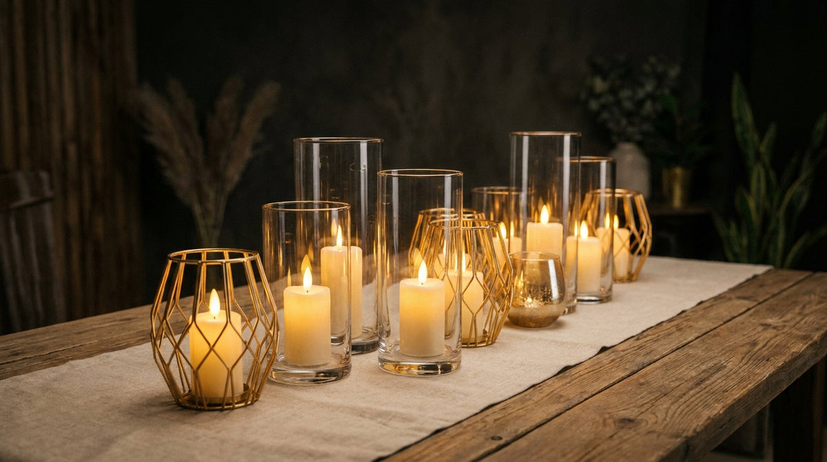 Lighted centerpiece: the candle holder & LED guide