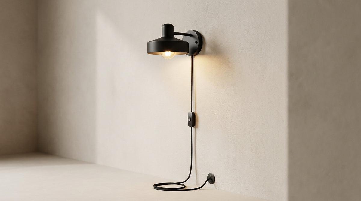 Plug-in wall sconce: install it without an electrician