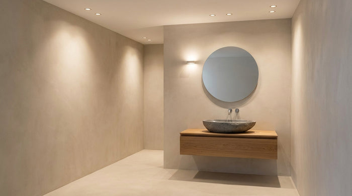 how many spotlights per m2 in a bathroom