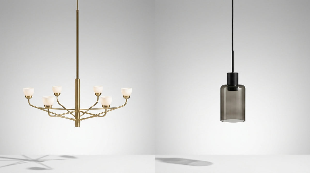 How to properly distinguish between a chandelier and a pendant light