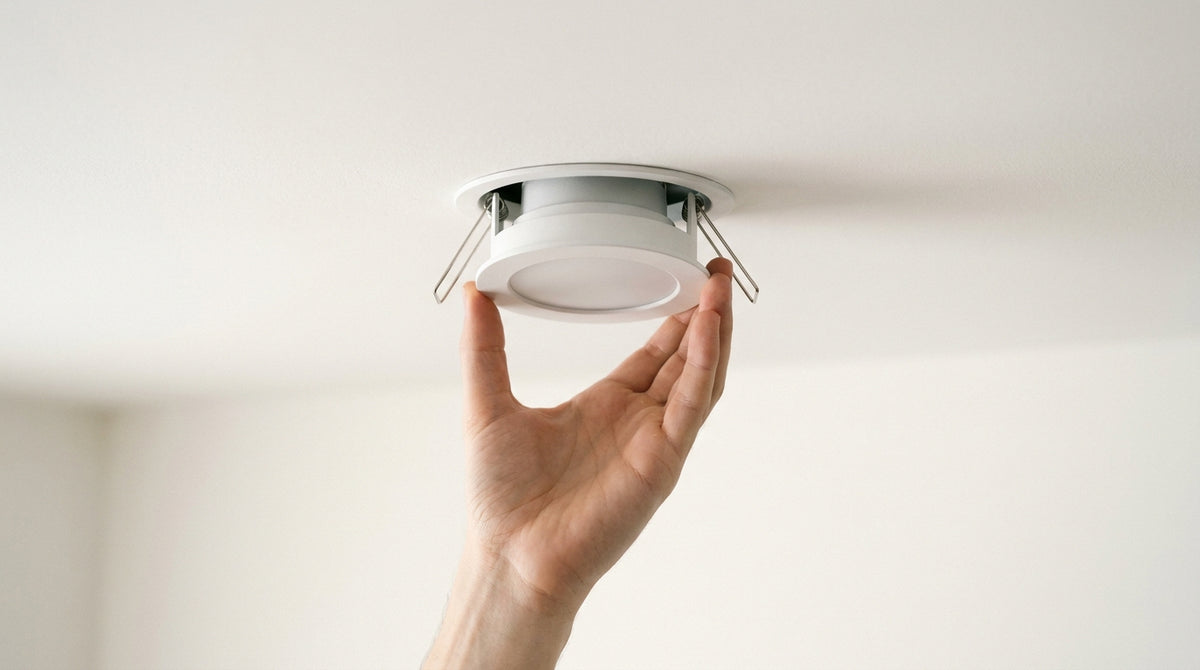 Changing a clip-free spotlight bulb: the safe method