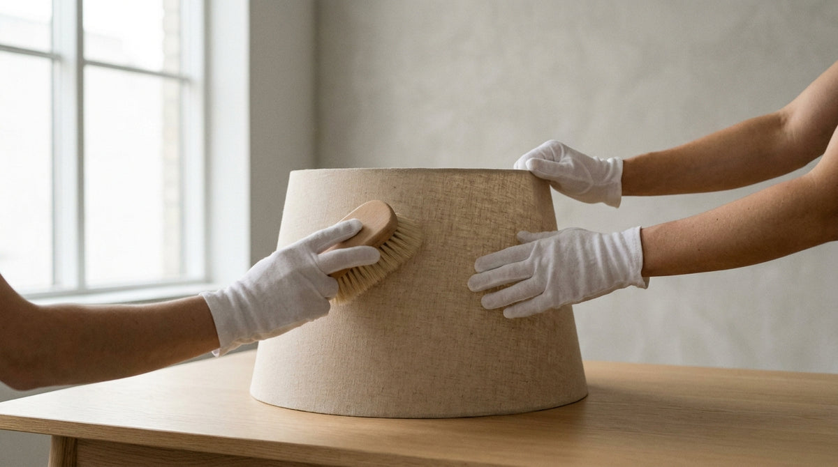 How to clean a lampshade according to its material