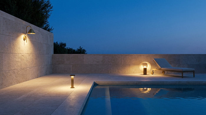 Pool terrace lighting ideas