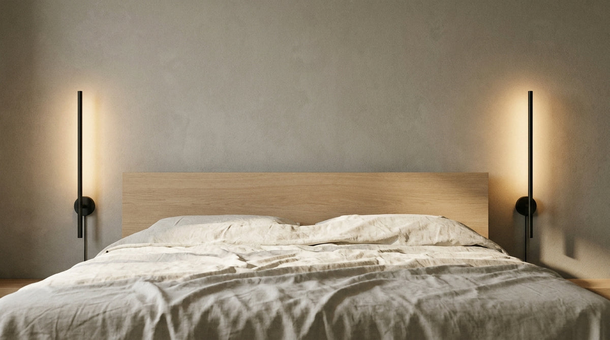 headboard-mounted lamp