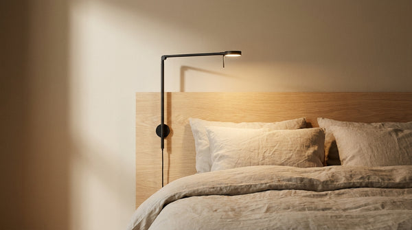 bedside lamp to attach to headboard