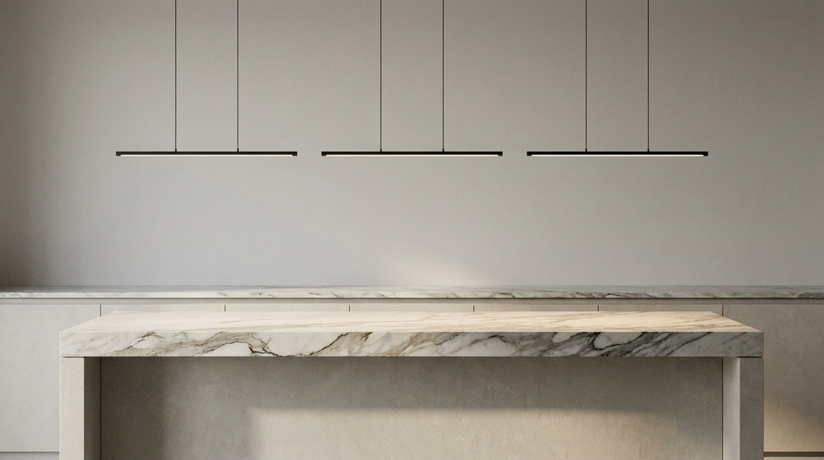 Kitchen LED pendant light: the right light, zone by zone
