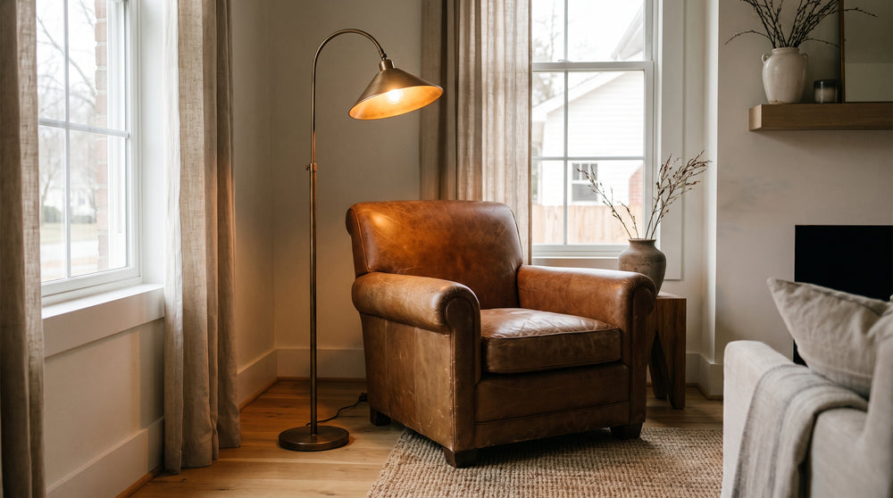 Metal floor lamps