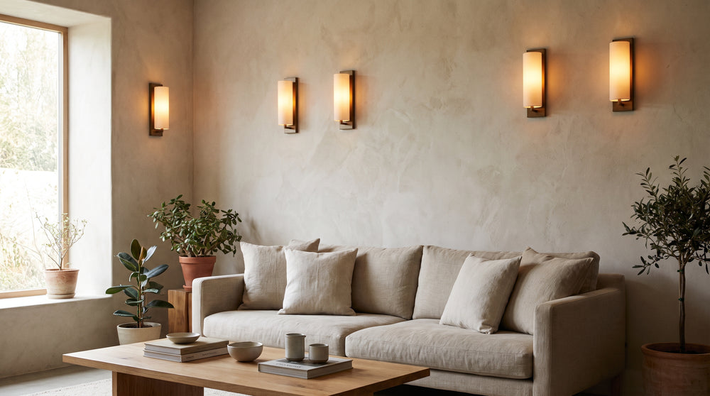 Blue wall lamp