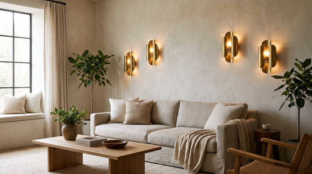 Brass wall lamp
