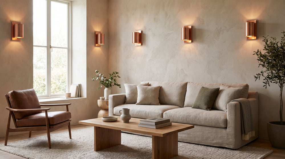Copper wall lamp