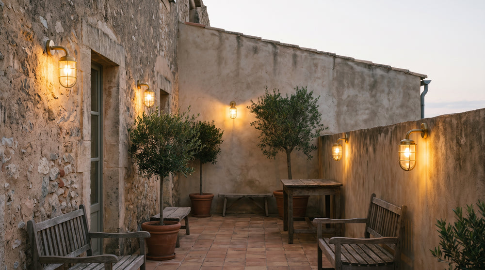 Retro outdoor wall lights