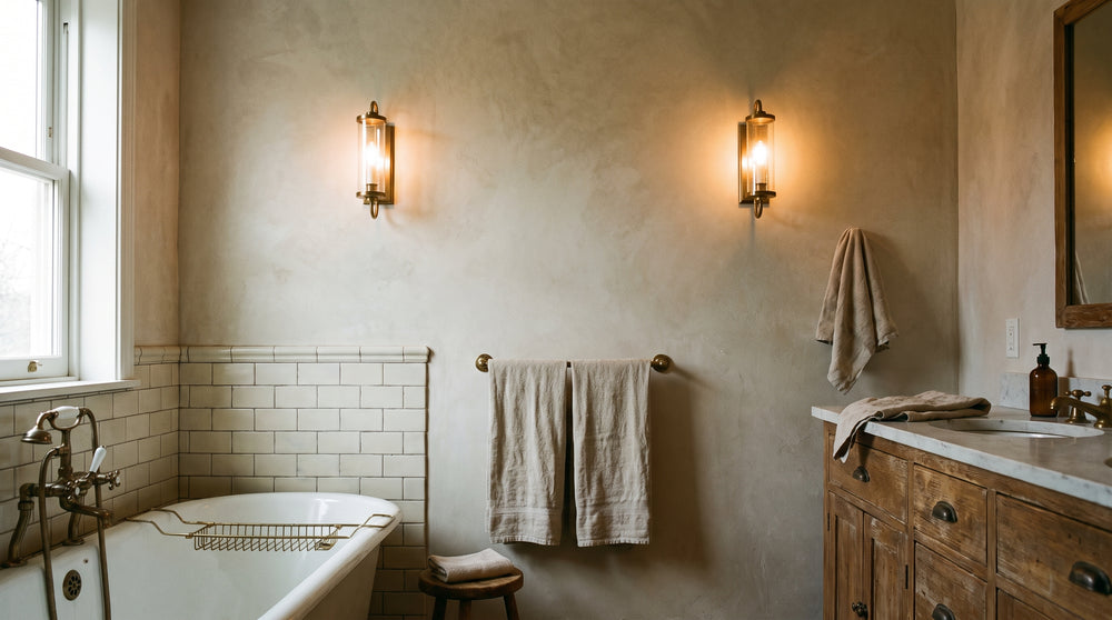 Retro wall sconces for bathroom