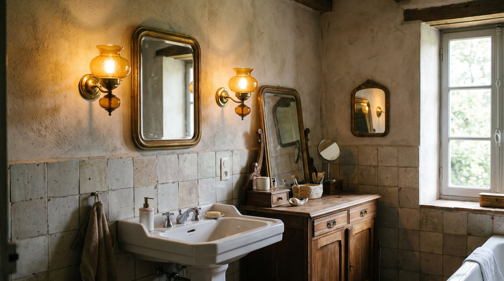 Vintage bathroom wall lights