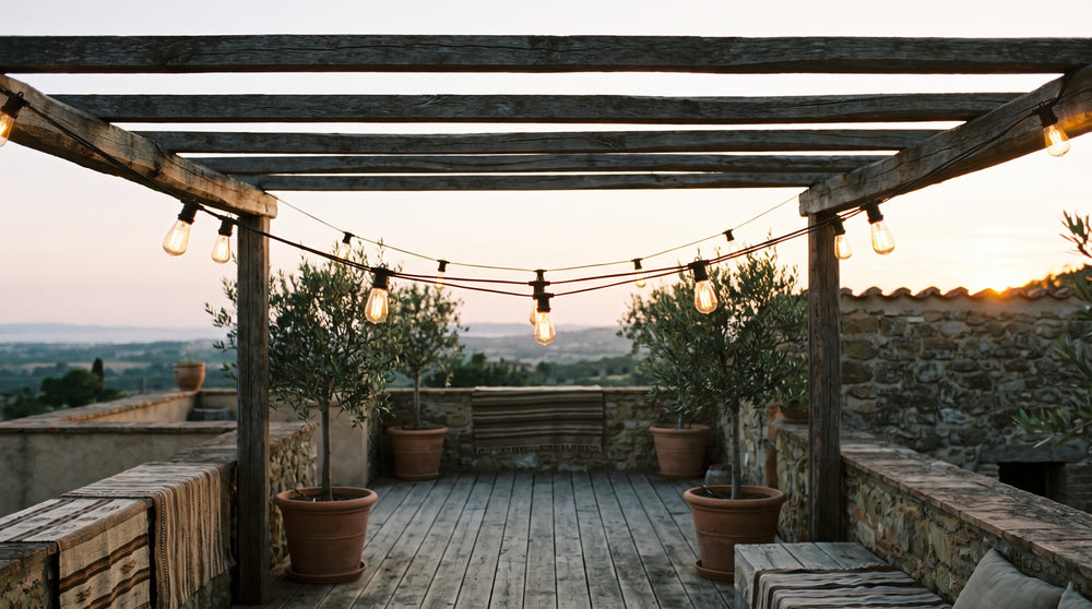 Waterproof outdoor string lights