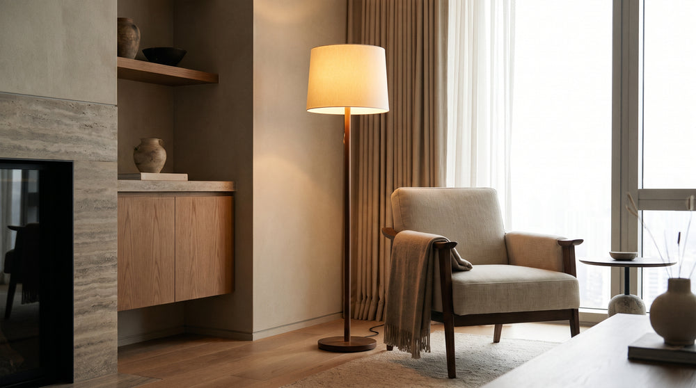 Cylindrical floor lamp