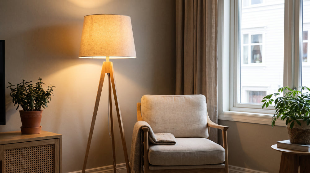 Stainless steel floor lamp