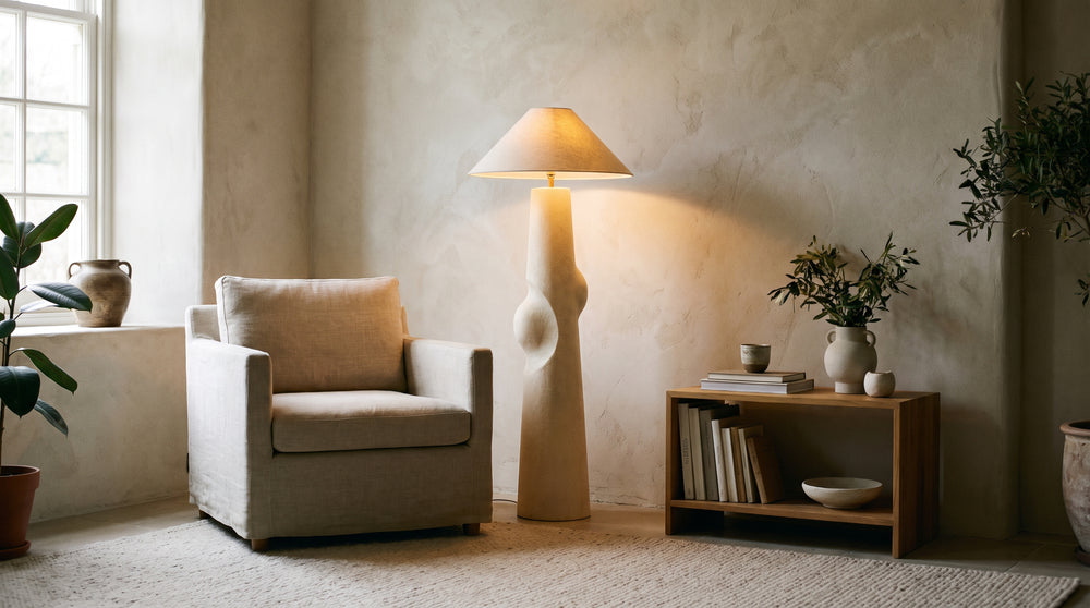 Brown floor lamp