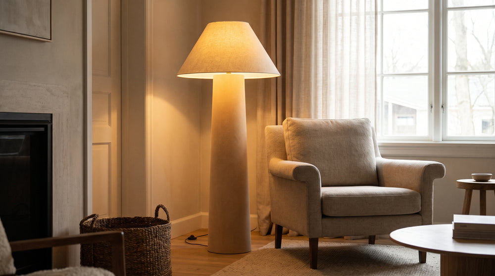 Terracotta floor lamp