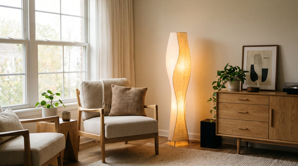Green floor lamp