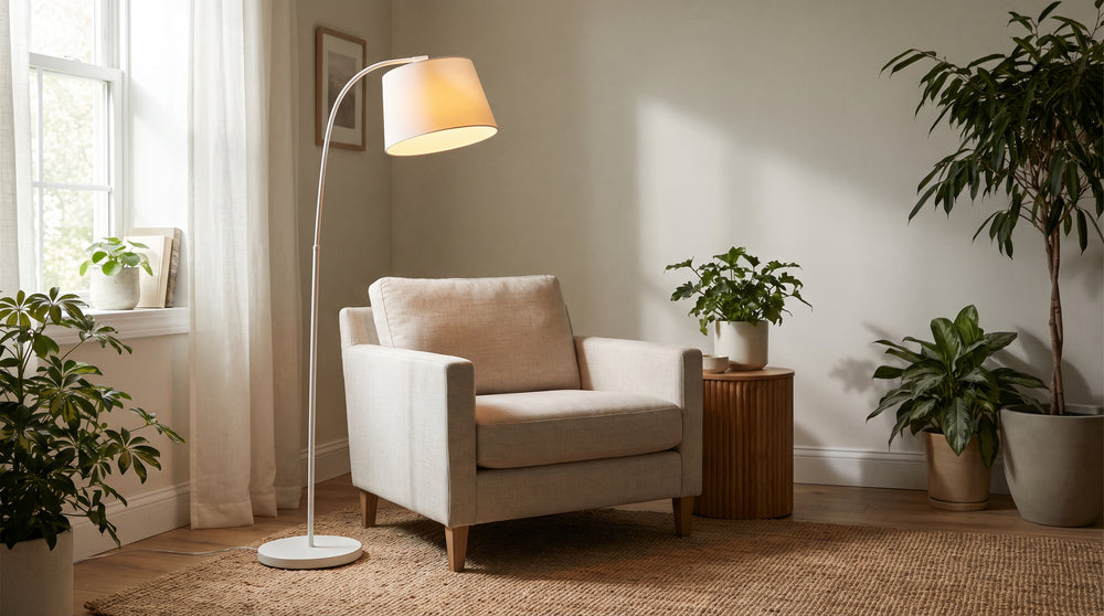 Modern white floor lamps