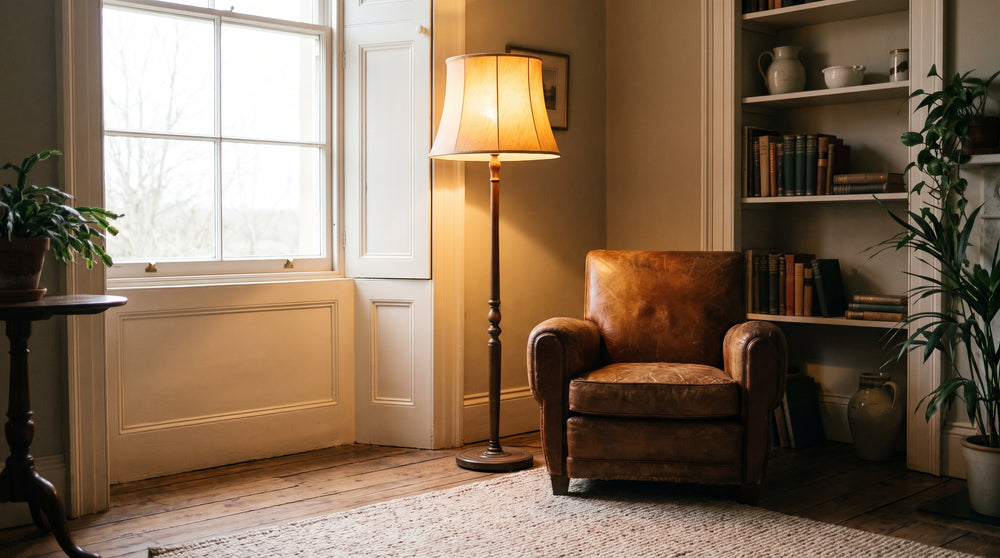 Retro orange floor lamps