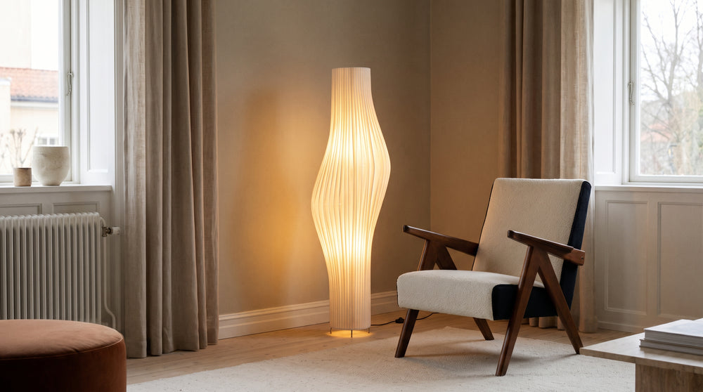Designer red floor lamps