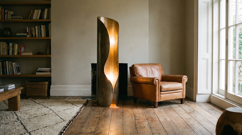 Designer metal floor lamps