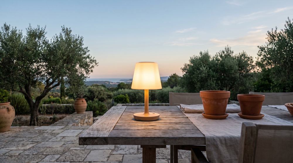 Solar LED outdoor table lamps