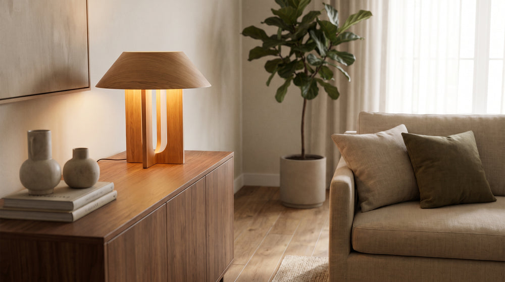 Modern wooden table lamps