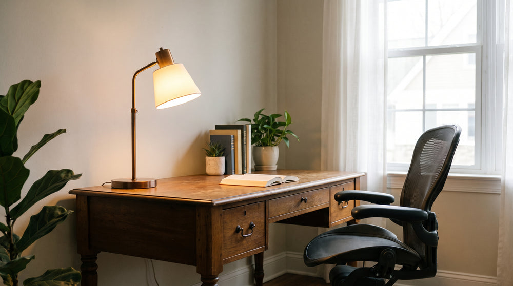 Wooden desk lamps