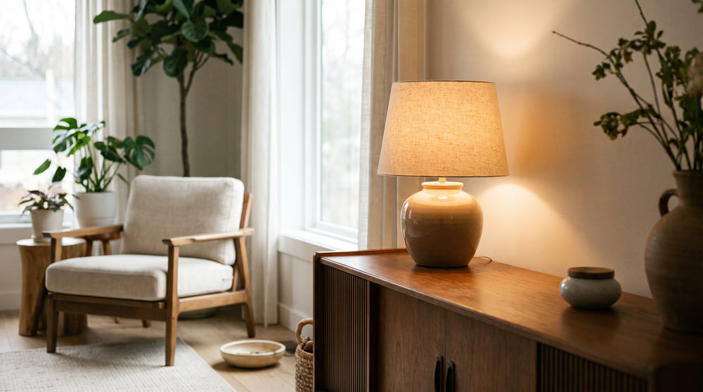 Jute table lamps