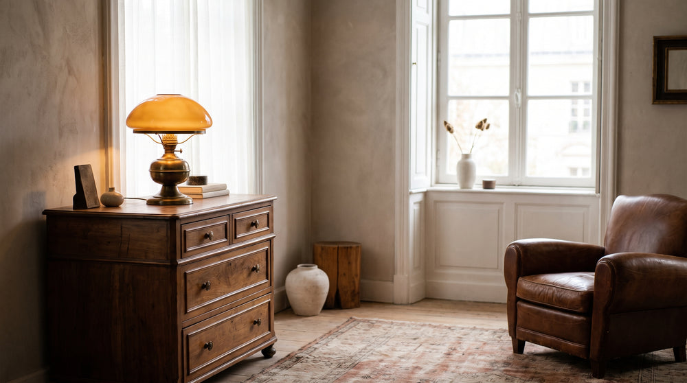 Vintage brass table lamps