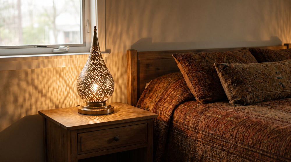 Oriental bedside table lamps
