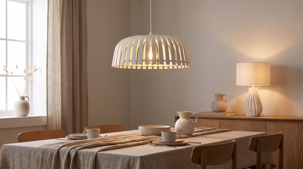 White wooden light fixtures