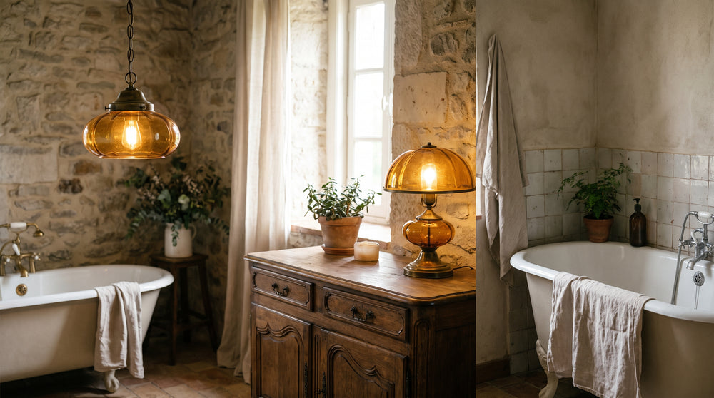Vintage bathroom lighting