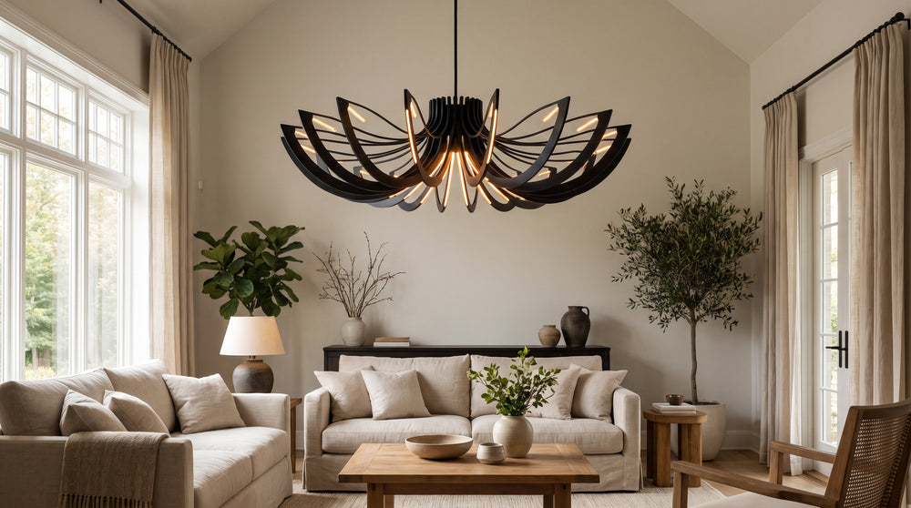 Designer black chandeliers