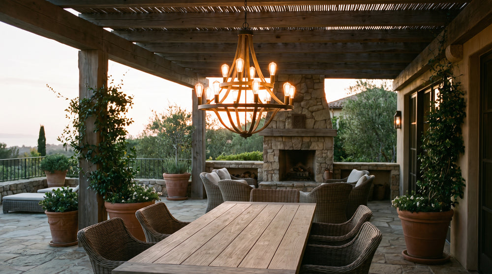 Outdoor chandeliers for patio