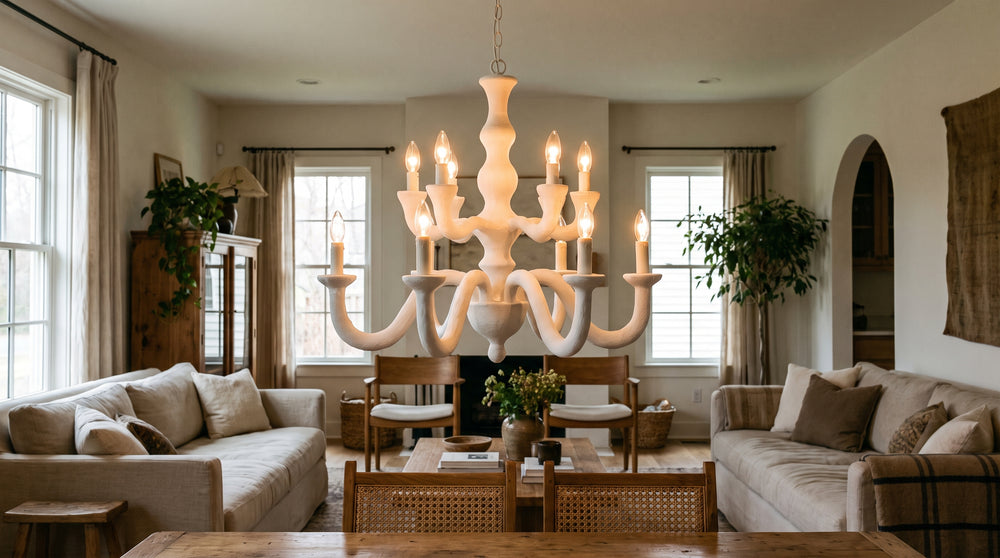 White feather chandeliers