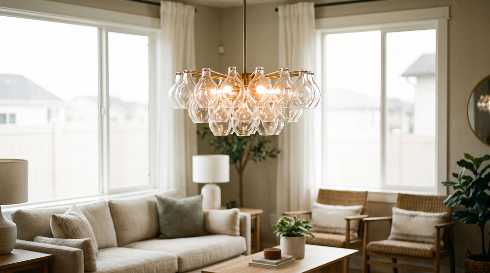 Modern glass chandeliers
