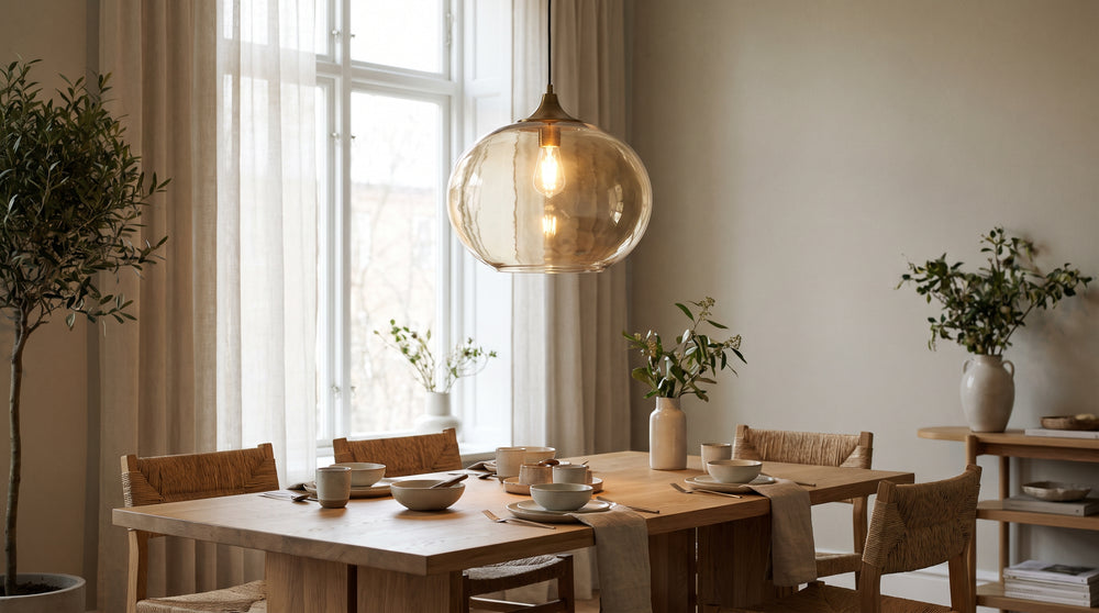 Opaline pendant light