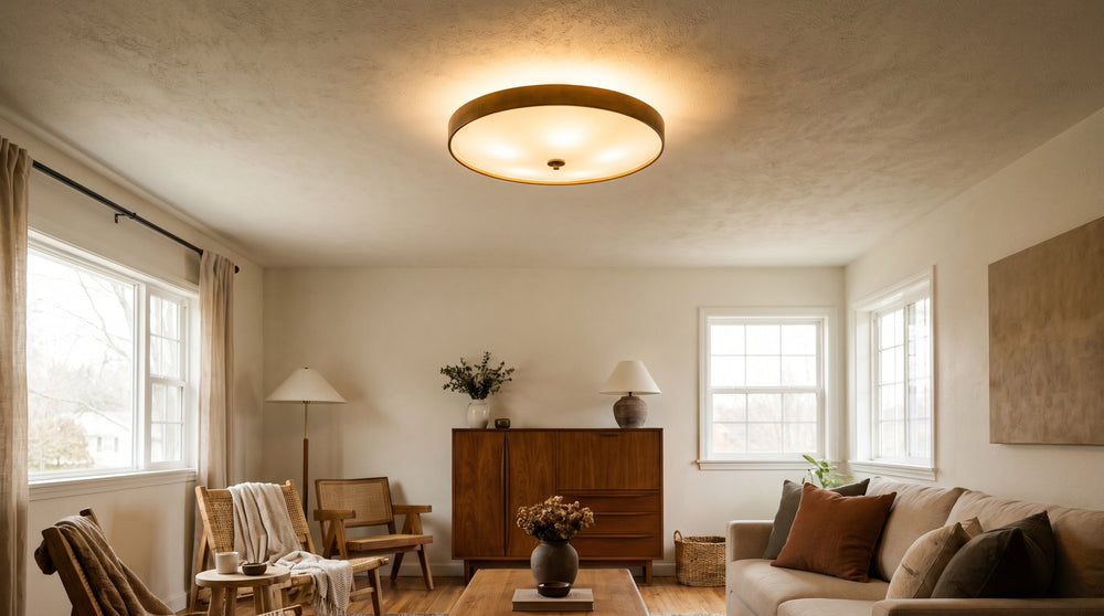 Red ceiling light