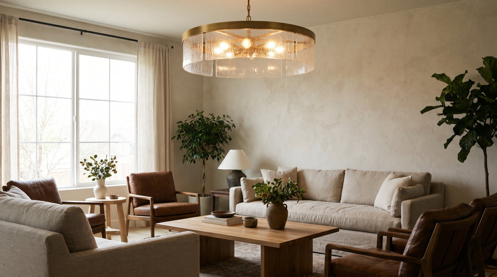 Travertine ceiling light