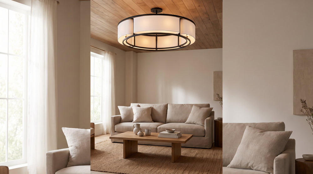 White/black ceiling lights