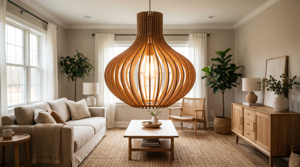 Wooden ceiling lights for living room