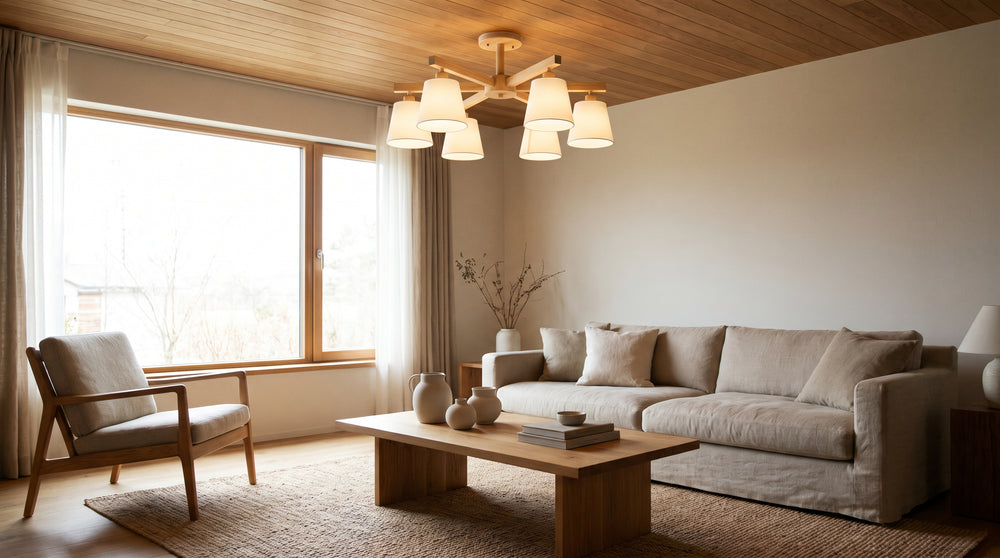 Scandinavian wooden ceiling lights