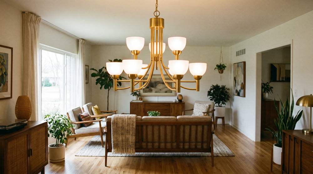 Gold-colored brass ceiling lights