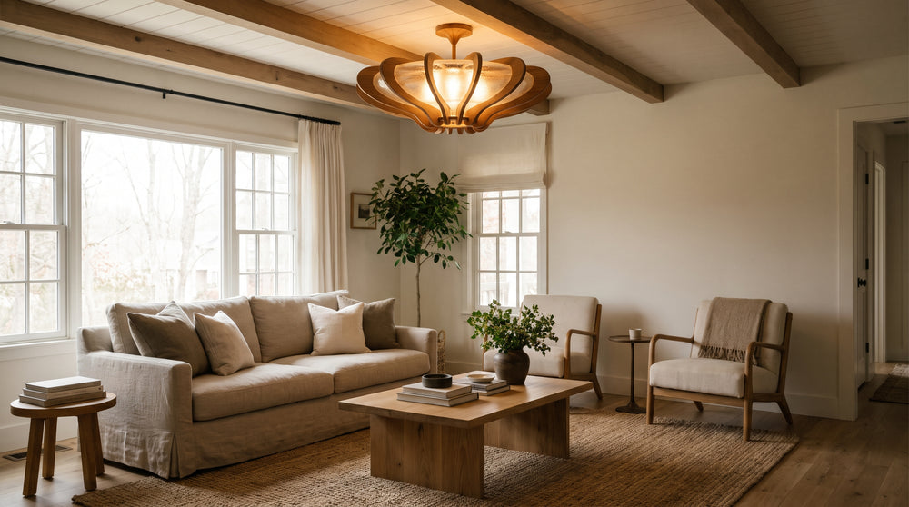 Stone ceiling lights