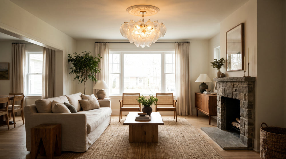 Transparent glass ceiling lights