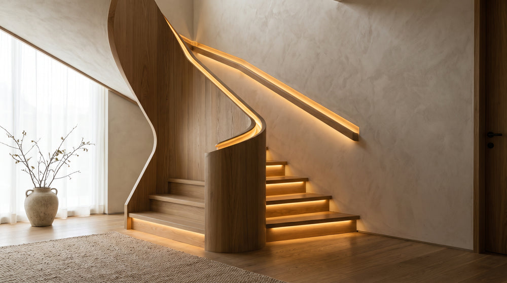 Motion-sensor LED strips for stairs